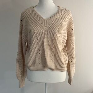 moon & madison V-Neck Sweater - Cream